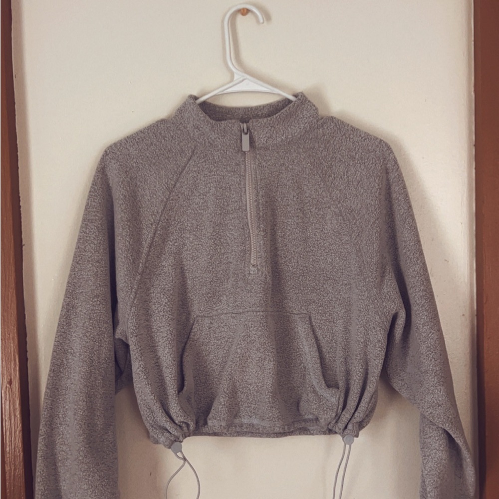 Gray Quarter-Zip Sweatshirt